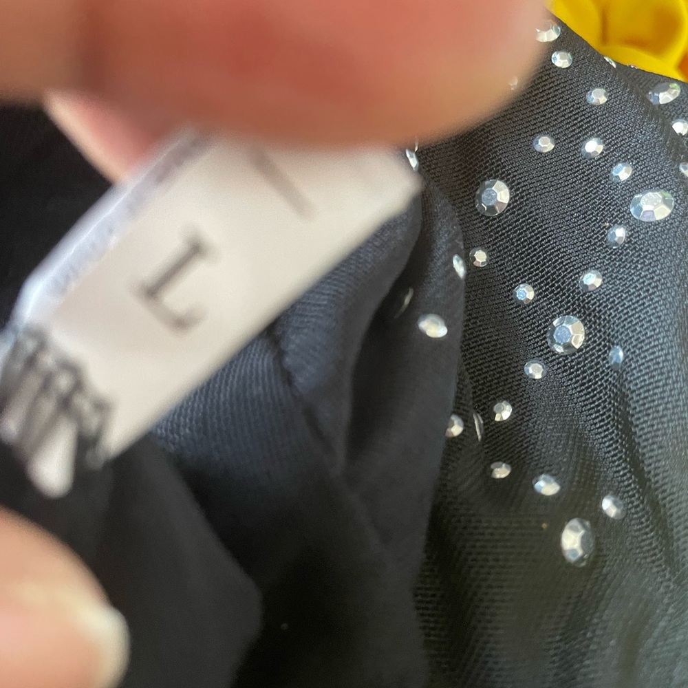 Black Rhinestone Bodysuit - Picture 4 of 4